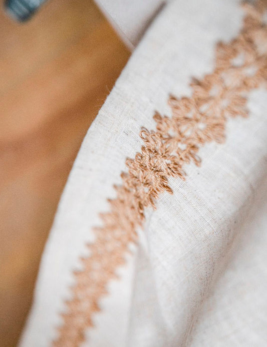 Aliacasia Handmade Hemp Trim Semi-Sheer Curtain – Minimalist Kitchen, Partition & Bay Window Drapes with Natural Light Filtering, 1 Panel A03